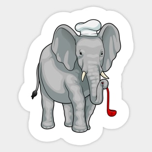 Elephant Cook Chef hat Sticker